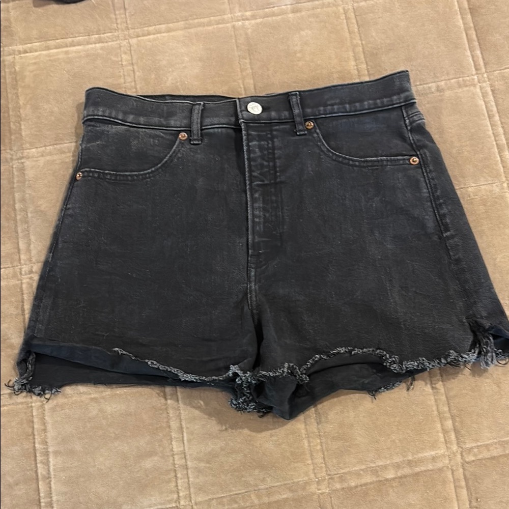 Express Dark Wash Jean Shorts